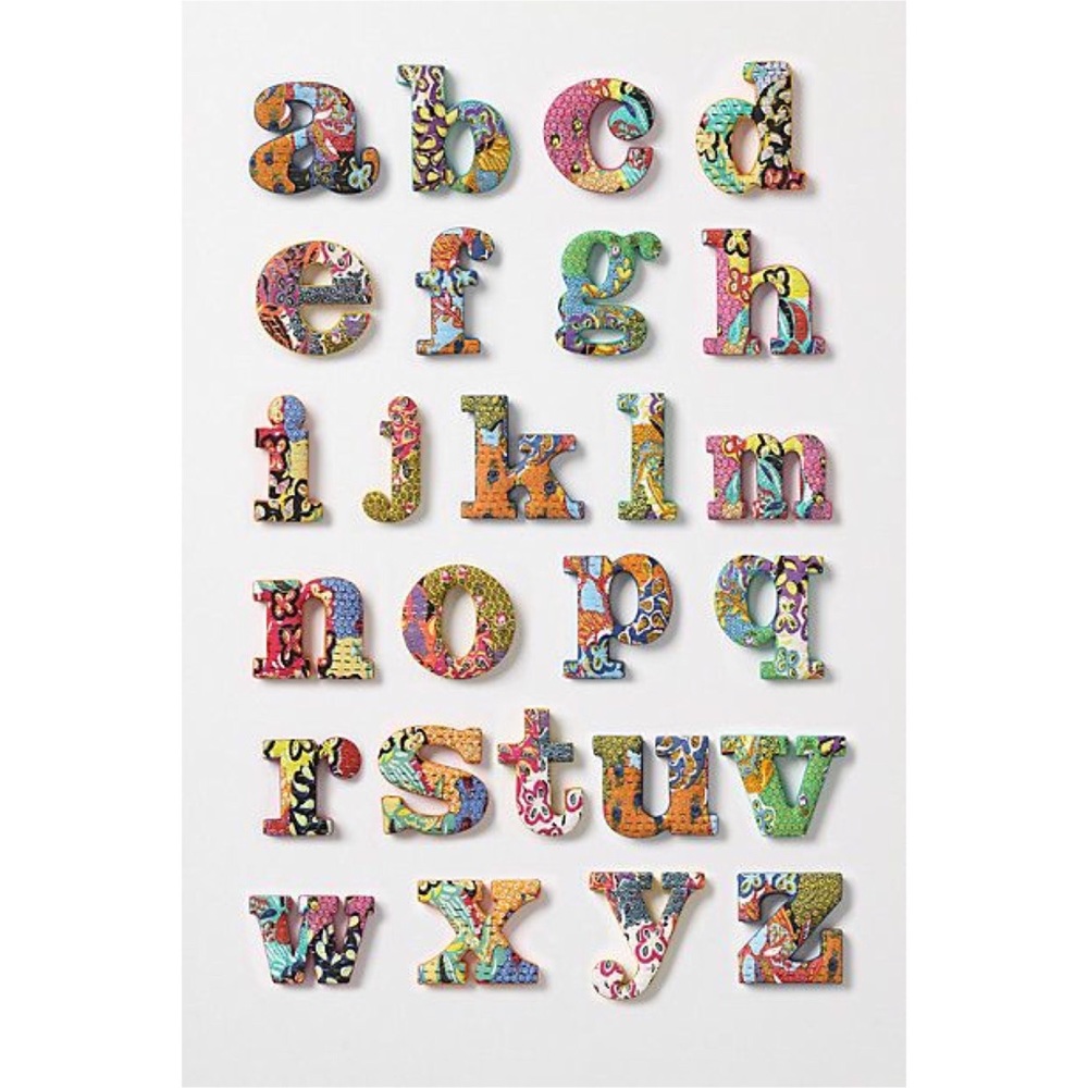 Anthropologie Ikat Monogram Wall Hanging - Picture 2 of 11